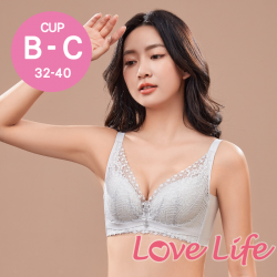 【NO.9270】洛琪花園美胸立挺收副乳軟鋼圈內衣  B/C杯 32-38